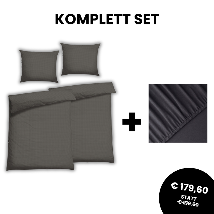 Edel Satin Karo Five Grafit Komplett Set