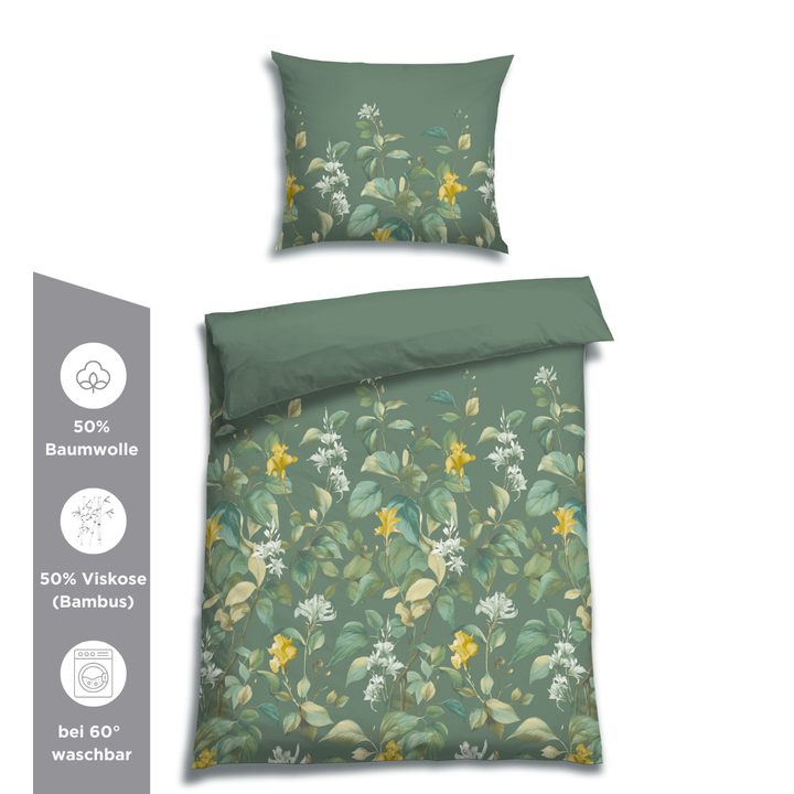 SOFT TOUCH SATIN BETTWÄSCHE ALICEE PFAU