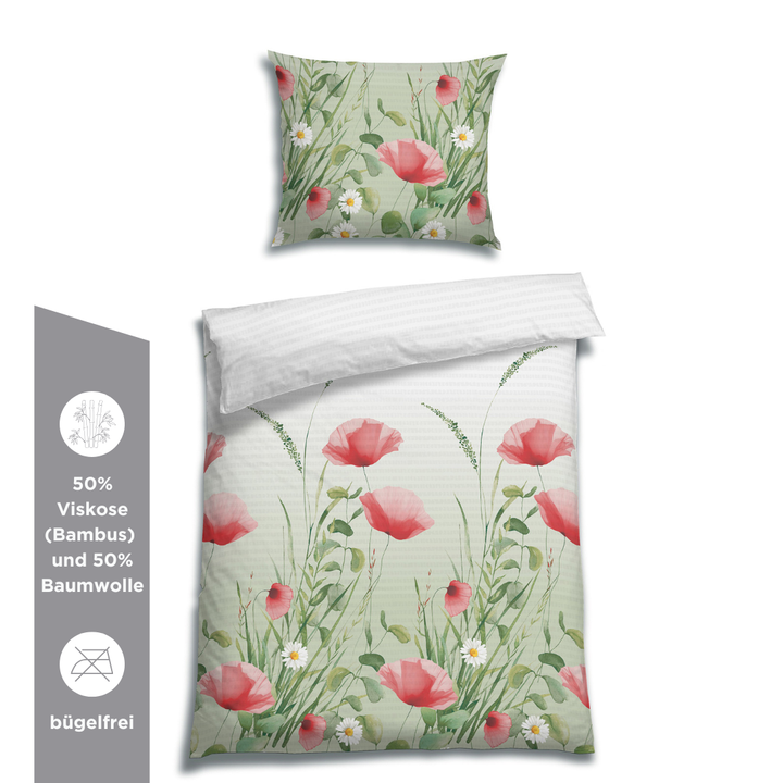 SOFT TOUCH SEERSUCKER  BETTWÄSCHE LIARA GRUEN