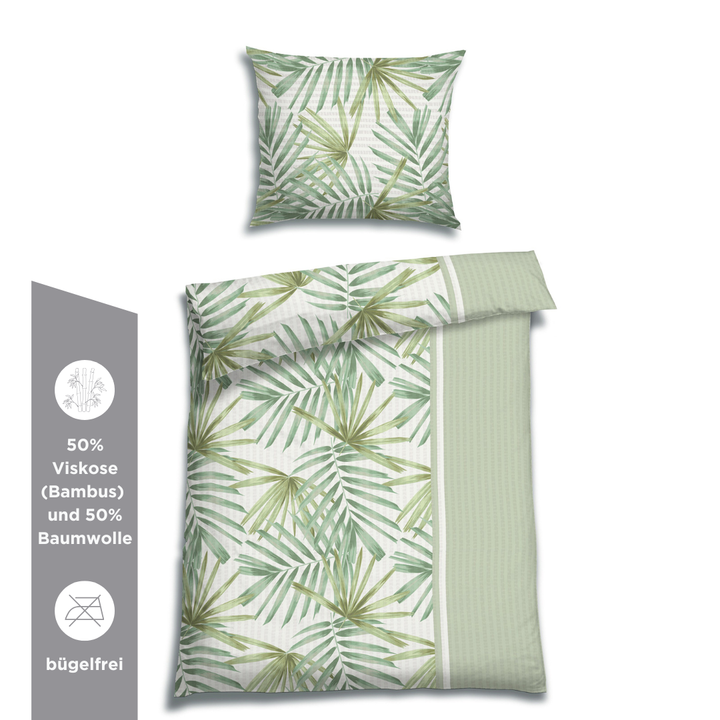 SOFT TOUCH SEERSUCKER BETTWÄSCHE SELKA SALBEI