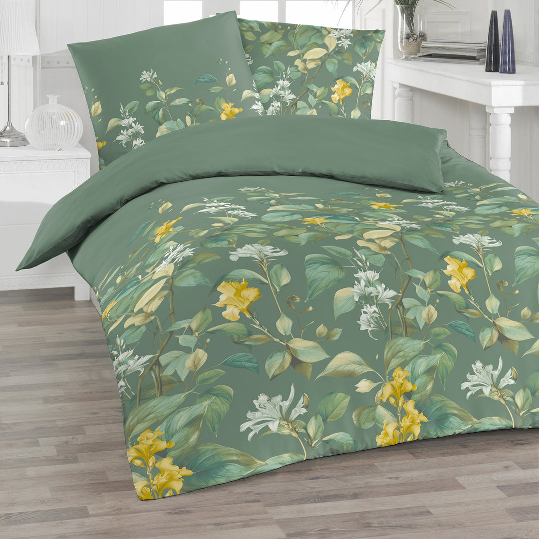 SOFT TOUCH SATIN BETTWÄSCHE-SET ALICEE PFAU