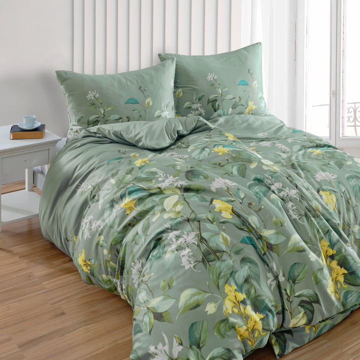 SOFT TOUCH SATIN BETTWÄSCHE-SET ALICEE PFAU