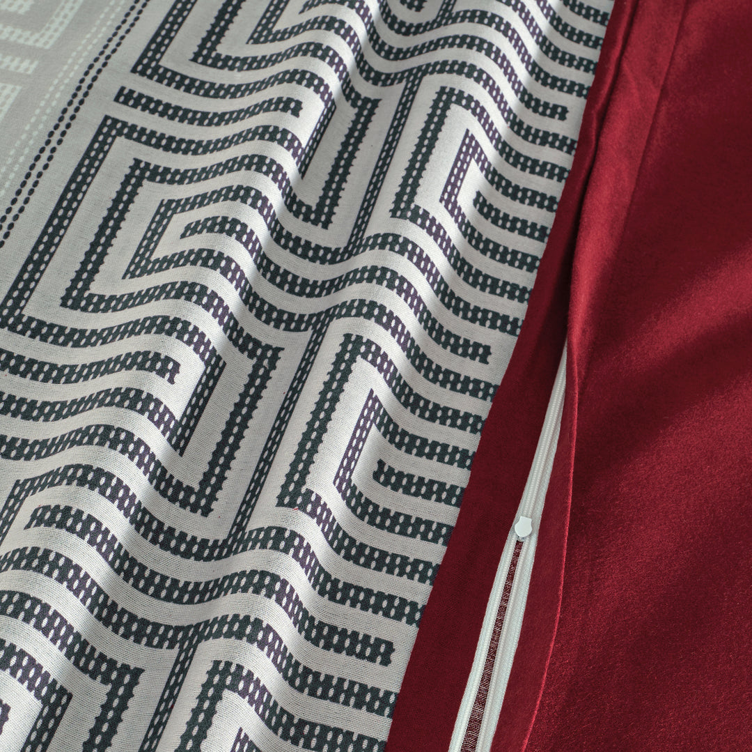 FLAUSCH FLANELL BETTWÄSCHE-SET ARCHILL WEINROT