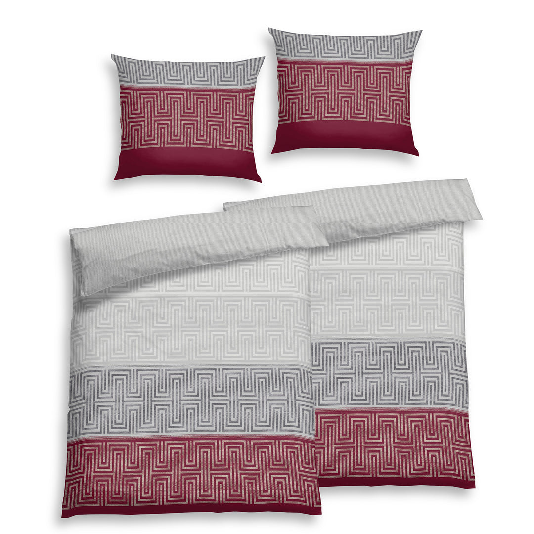 FLAUSCH FLANELL BETTWÄSCHE ARCHILL WEINROT