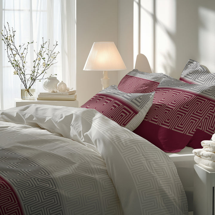 FLAUSCH FLANELL BETTWÄSCHE-SET ARCHILL WEINROT