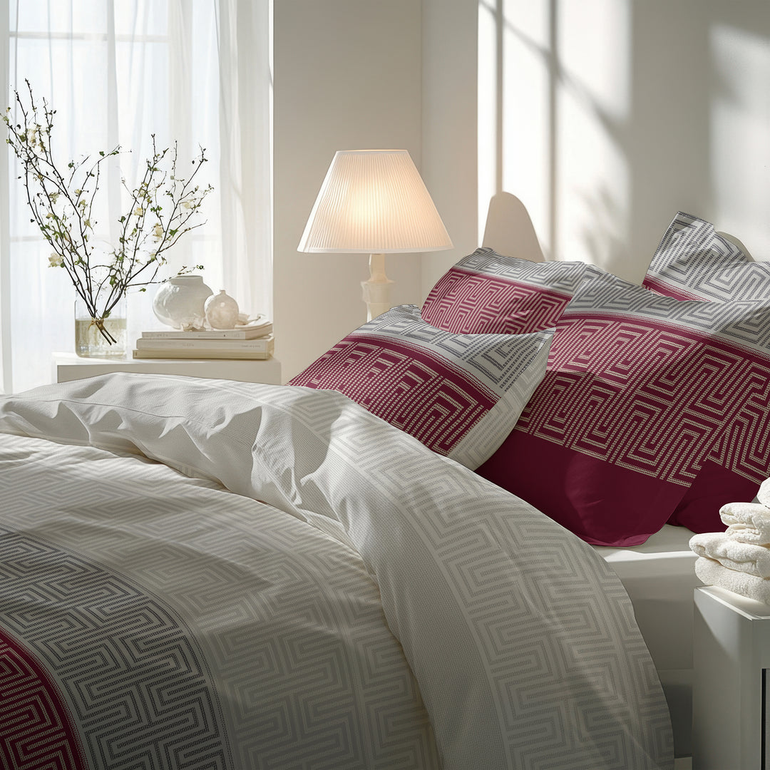 FLAUSCH FLANELL BETTWÄSCHE ARCHILL WEINROT