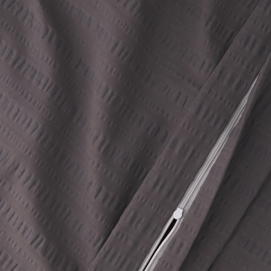 AVANCE SOFT SEERSUCKER KISSENBEZUG UNI SCHIEFER