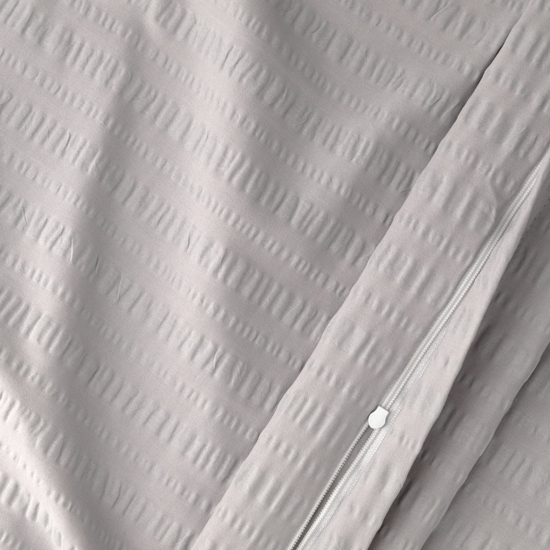 AVANCE SEERSUCKER KISSENBEZUG UNI SILBER
