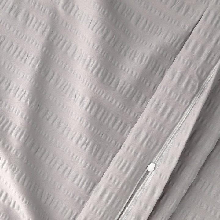 AVANCE SEERSUCKER KISSENBEZUG UNI SILBER