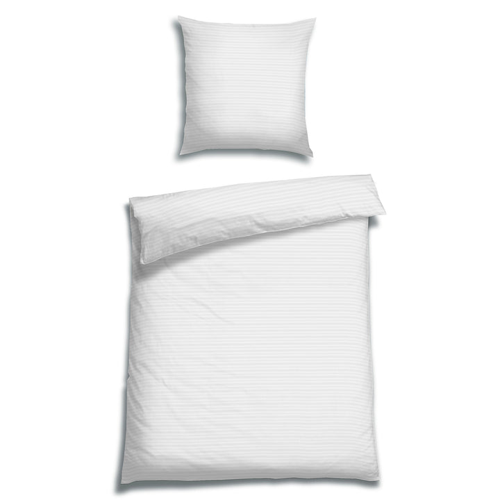 AVANCE SEERSUCKER BETTWÄSCHE-SET UNI WEISS