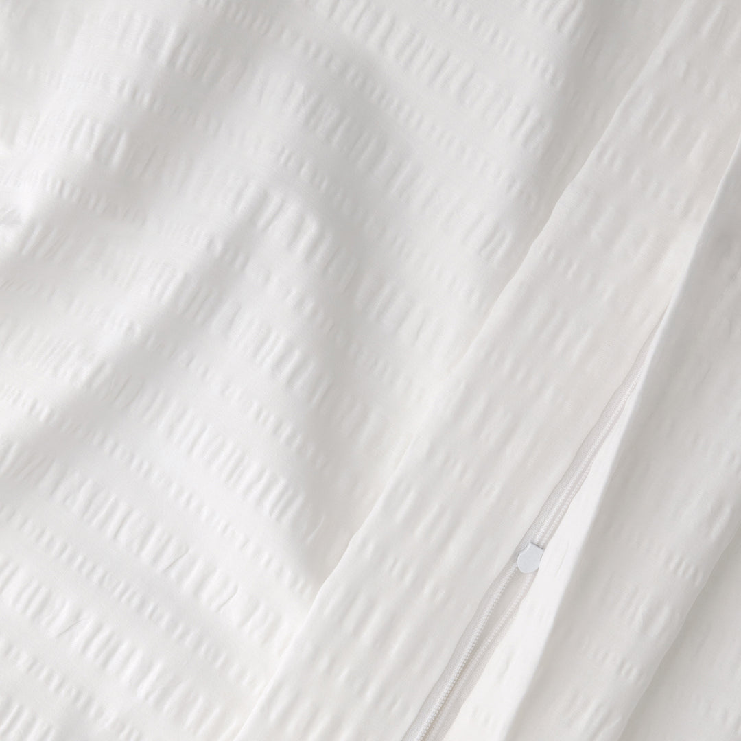 AVANCE SEERSUCKER BETTWÄSCHE-SET UNI WEISS