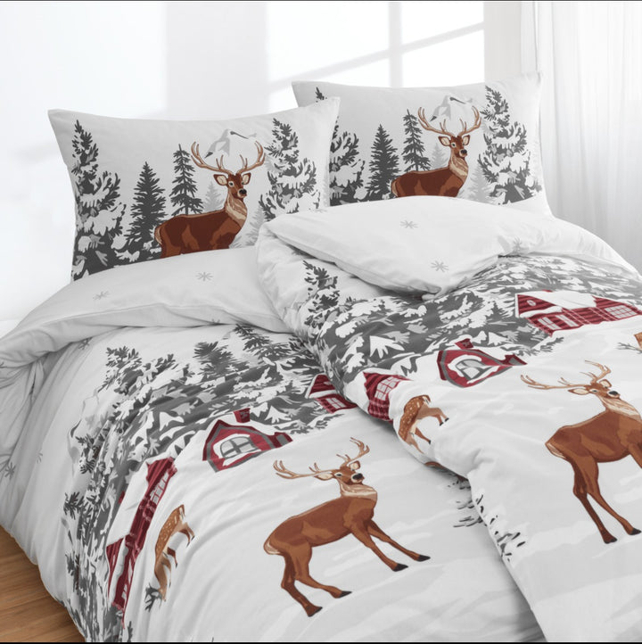 FLAUSCH FLANELL BETTWÄSCHE DANESS WHITE