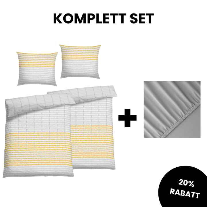 SOFT TOUCH SEERSUCKER ELJA GELB KOMPLETT SET