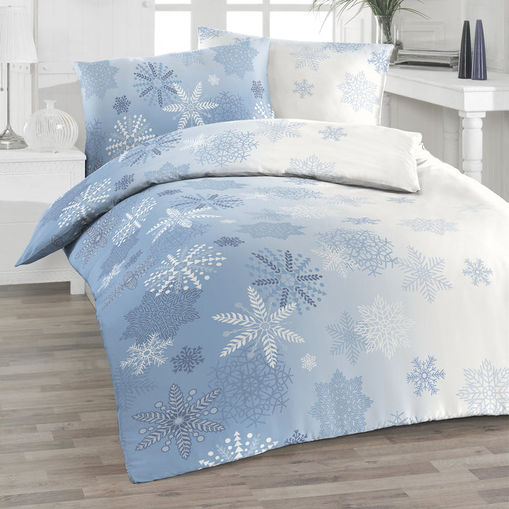 FLAUSCH FLANELL BETTWÄSCHE EISKRISTALL