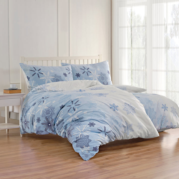 FLAUSCH FLANELL BETTWÄSCHE EISKRISTALL