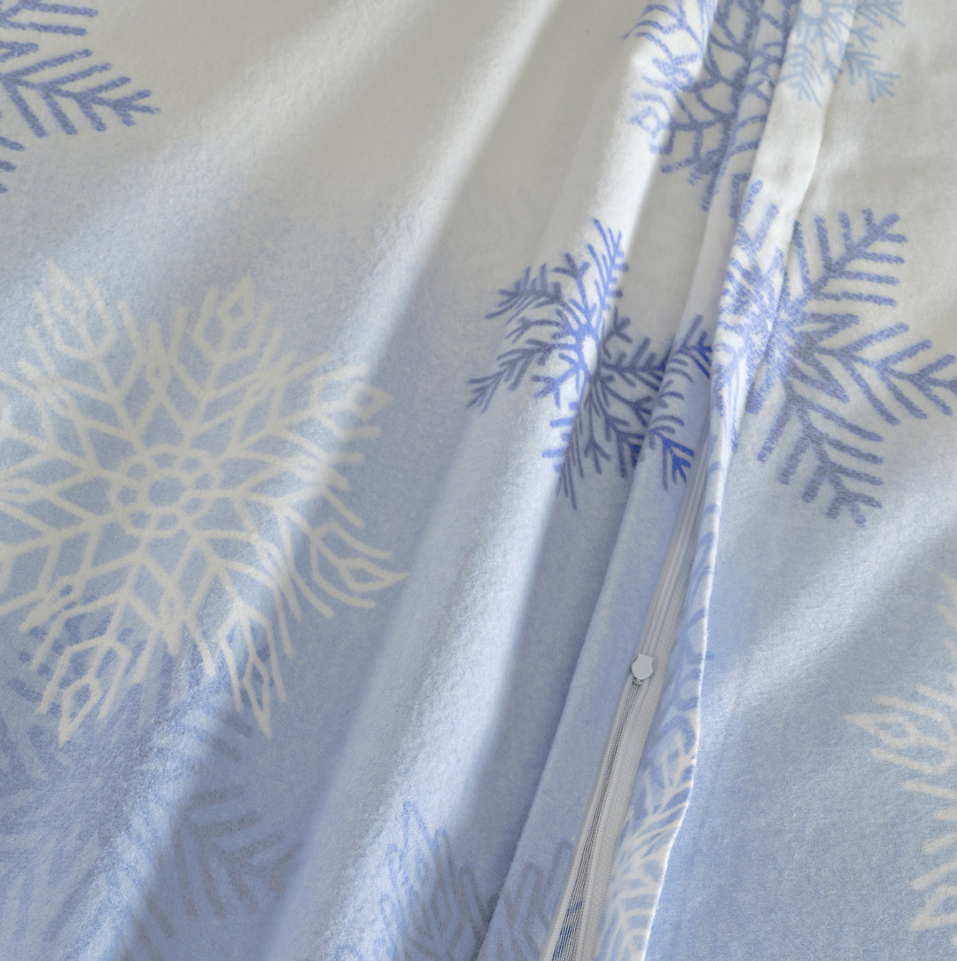 FLAUSCH FLANELL BETTWÄSCHE EISKRISTALL BLAU