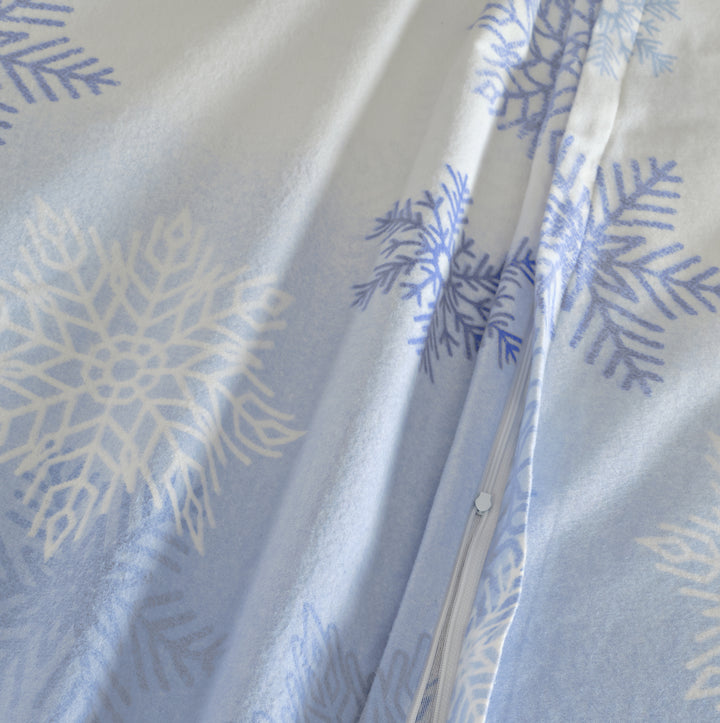 FLAUSCH FLANELL BETTWÄSCHE EISKRISTALL BLAU