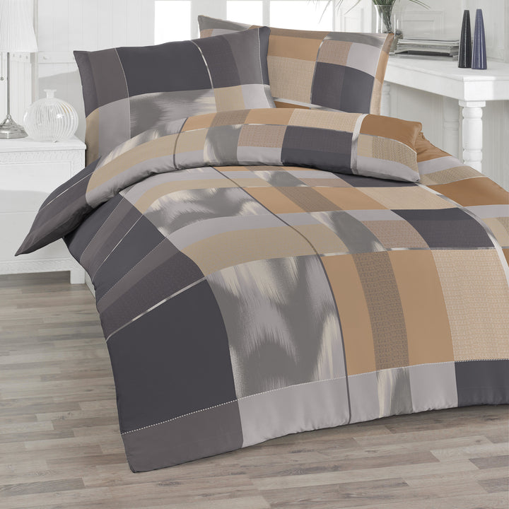 SOFT TOUCH SATIN BETTWÄSCHE ELIAN BEIGE
