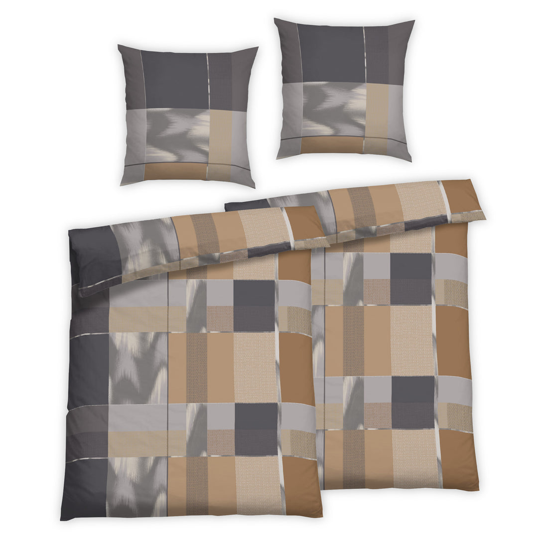 SOFT TOUCH SATIN BETTWÄSCHE-SET ELIAN BEIGE