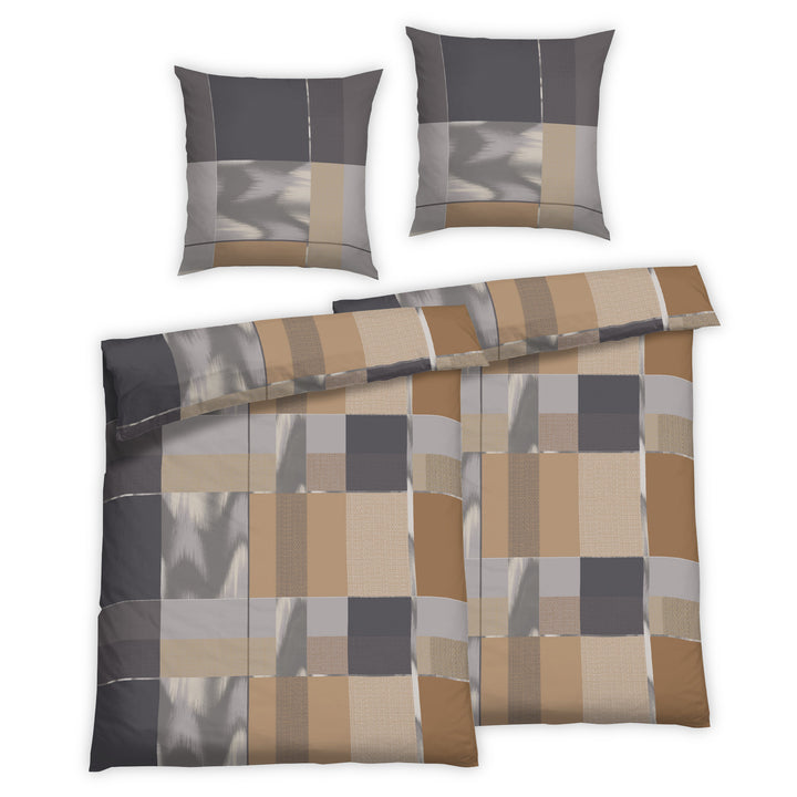 SOFT TOUCH SATIN BETTWÄSCHE-SET ELIAN BEIGE