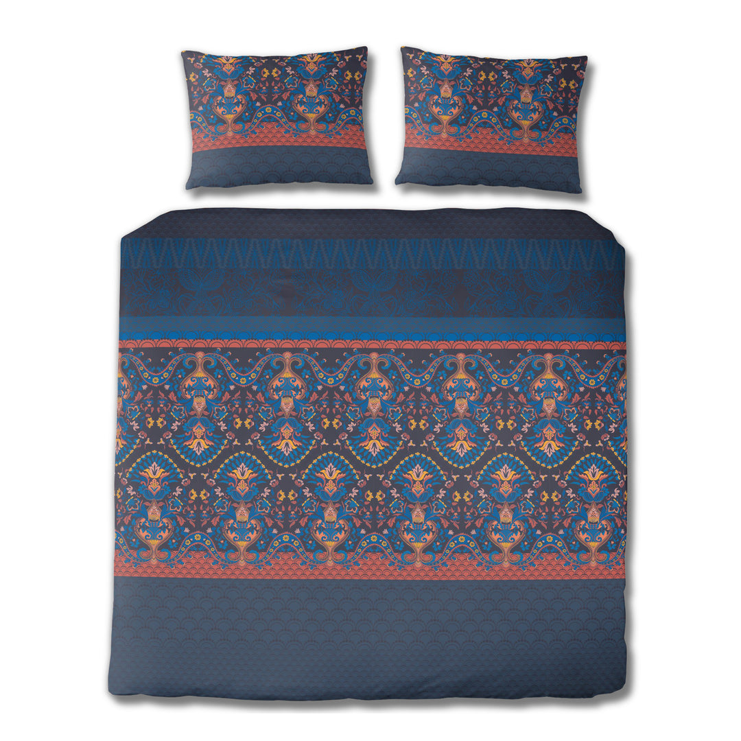 FLAUSCH FLANELL BETTWÄSCHE ELKAN NACHTBLAU