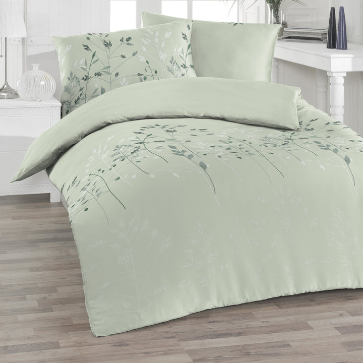 SOFT TOUCH SATIN BETTWÄSCHE FINA SALBEI