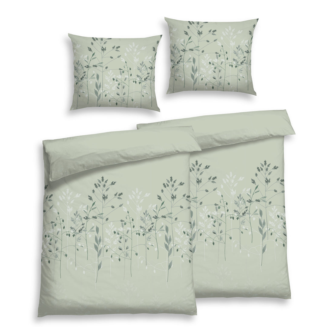 SOFT TOUCH SATIN BETTWÄSCHE FINA SALBEI