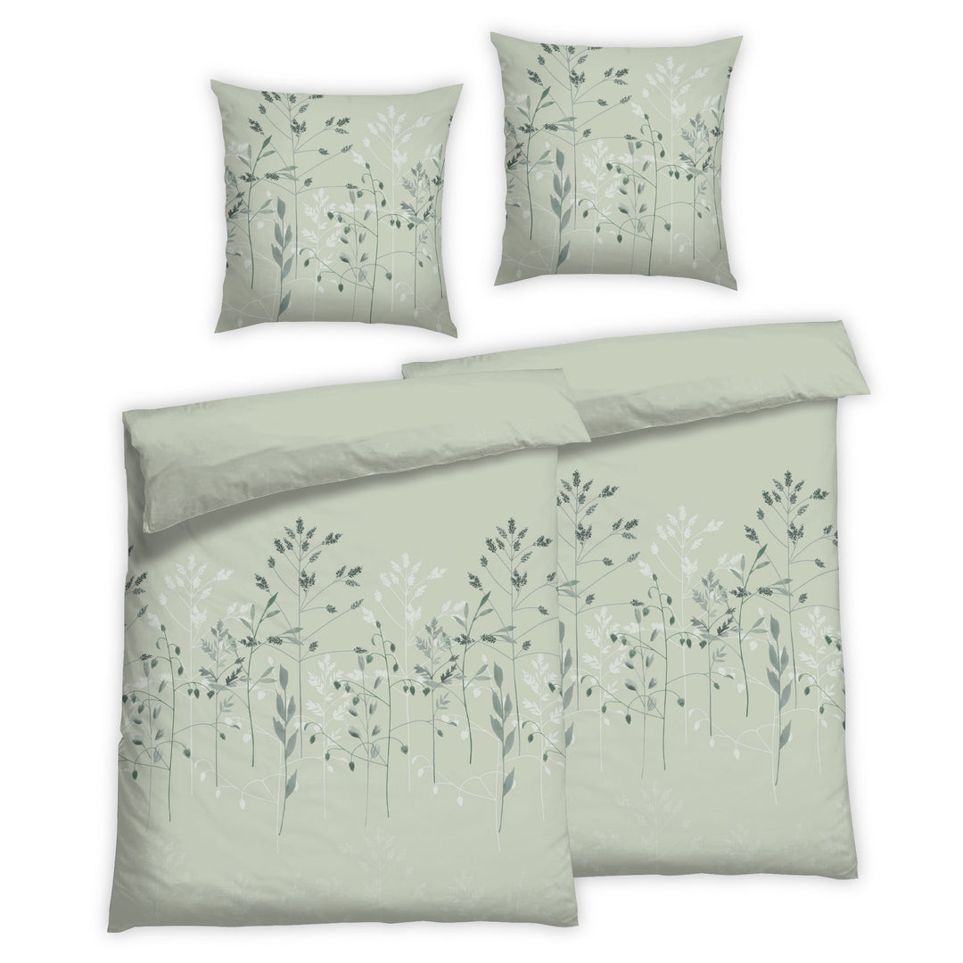 SOFT TOUCH SATIN BETTWÄSCHE-SET FINA SALBEI