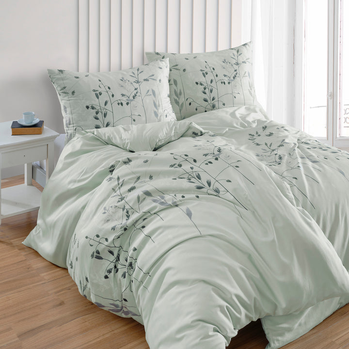 SOFT TOUCH SATIN BETTWÄSCHE FINA SALBEI