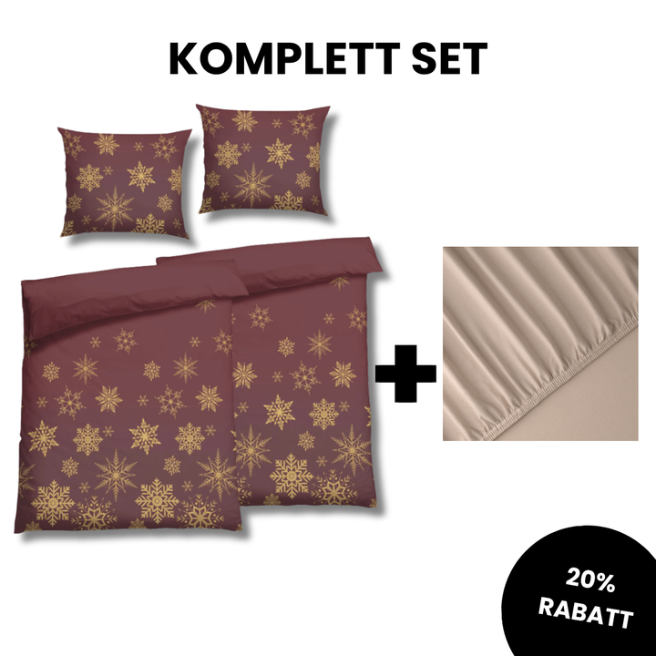 FLAUSCH FLANELL HALLEY ROT KOMPLETT SET
