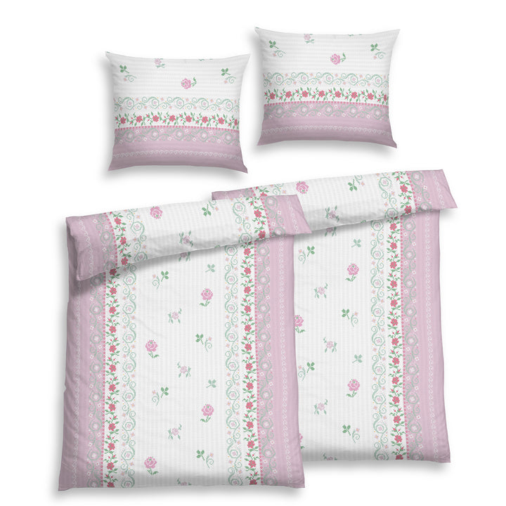 SOFT TOUCH SEERSUCKER BETTWÄSCHE HELLA ROSA