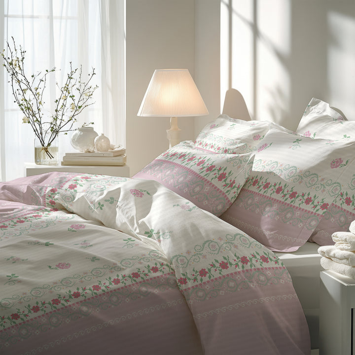 SOFT TOUCH SEERSUCKER BETTWÄSCHE HELLA ROSA