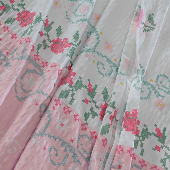 SOFT TOUCH SEERSUCKER BETTWÄSCHE HELLA ROSA