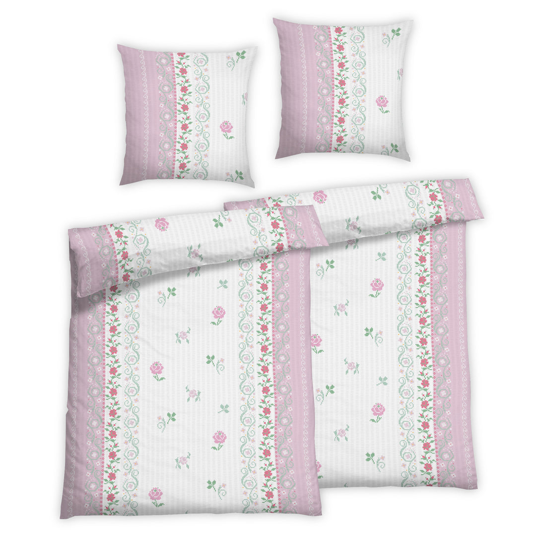 SOFT TOUCH SEERSUCKER BETTWÄSCHE-SET HELLA ROSA