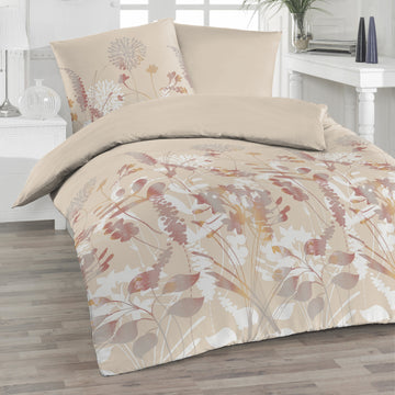 FLAUSCH FLANELL BETTWÄSCHE-SET INAS BEIGE – FLORELLA