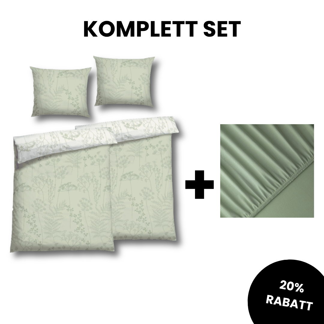 FLAUSCH FLANELL ISABEL SALBEI KOMPLETT SET