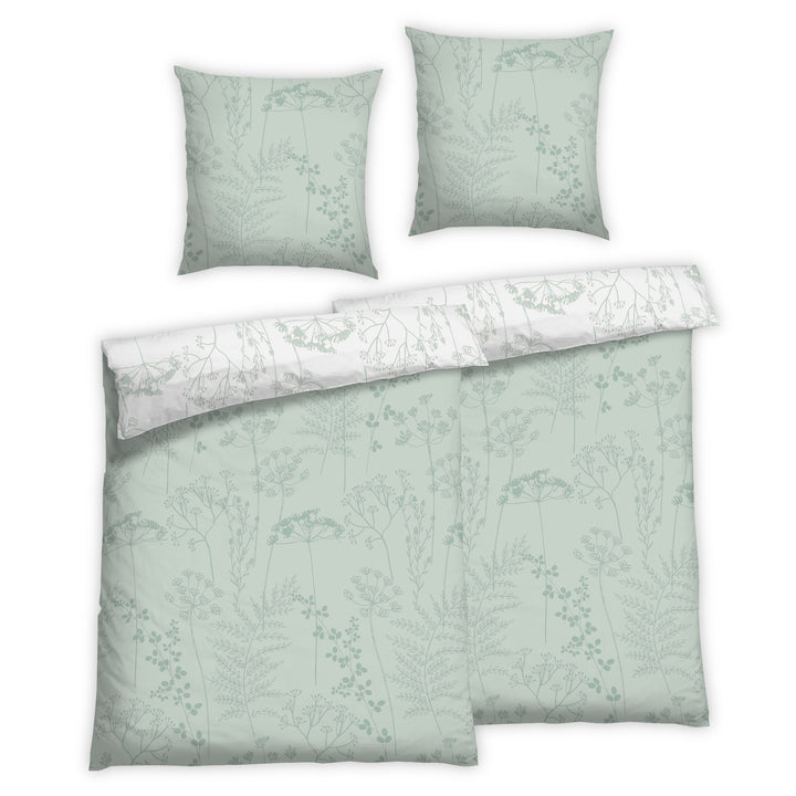 FLAUSCH FLANELL BETTWÄSCHE-SET ISABEL SALBEI