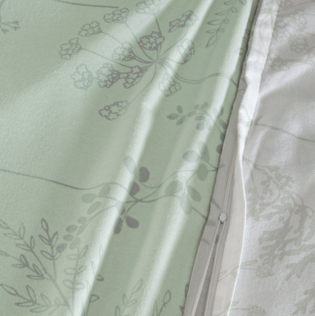 FLAUSCH FLANELL BETTWÄSCHE-SET ISABEL SALBEI