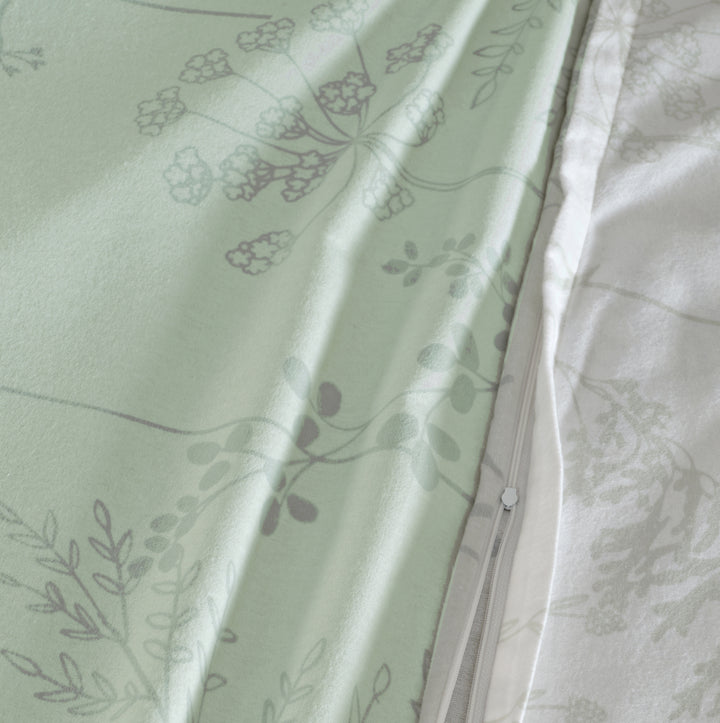 FLAUSCH FLANELL BETTWÄSCHE-SET ISABEL SALBEI