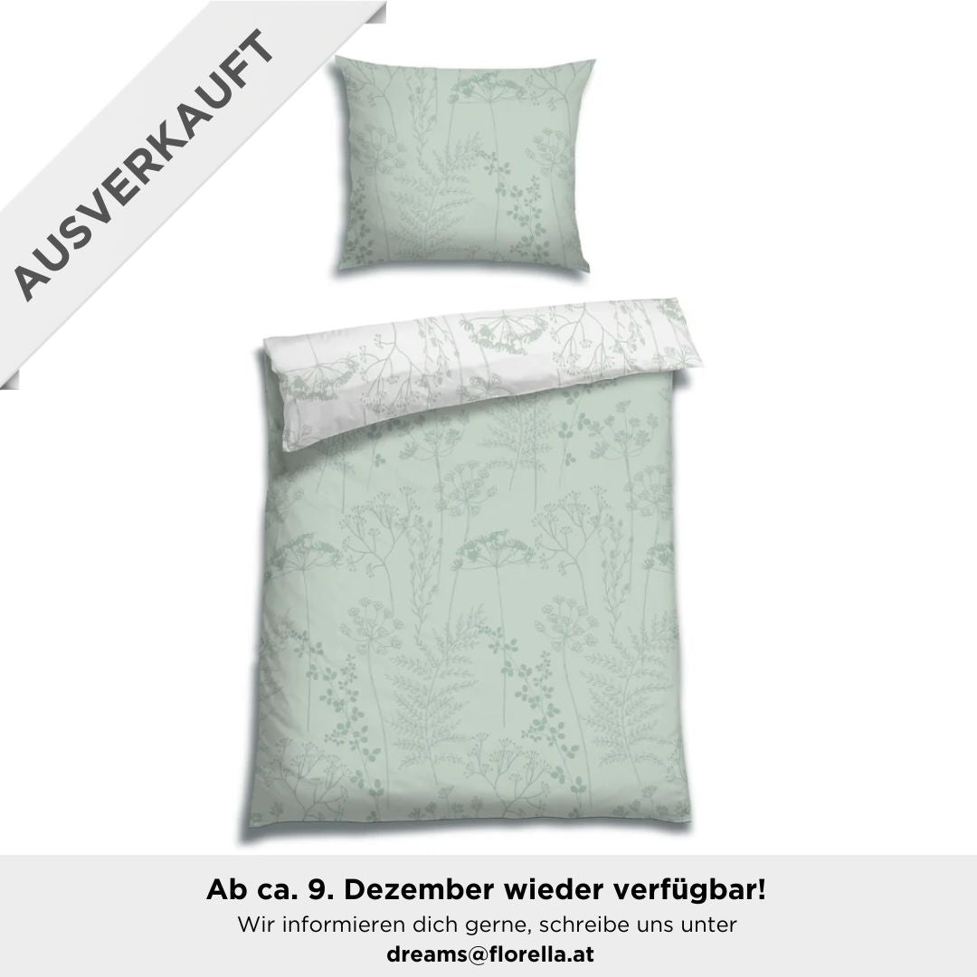 FLAUSCH FLANELL BETTWÄSCHE ISABEL SALBEI