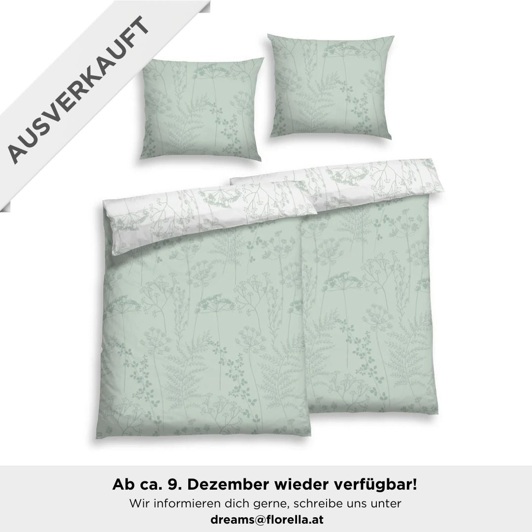 FLAUSCH FLANELL BETTWÄSCHE ISABEL SALBEI