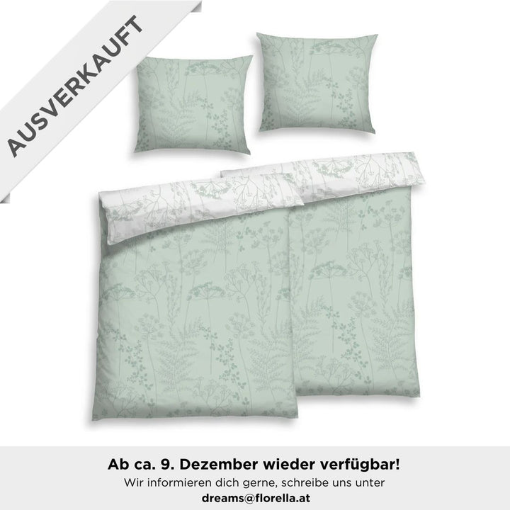 FLAUSCH FLANELL BETTWÄSCHE ISABEL SALBEI