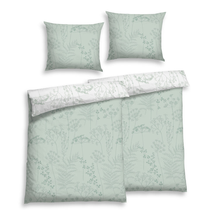 FLAUSCH FLANELL BETTWÄSCHE ISABEL SALBEI