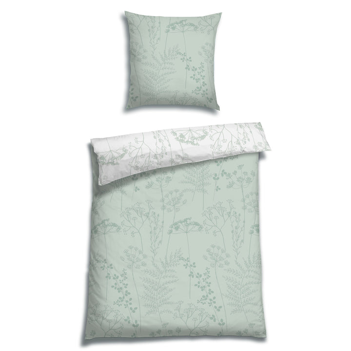 FLAUSCH FLANELL BETTWÄSCHE-SET ISABEL SALBEI