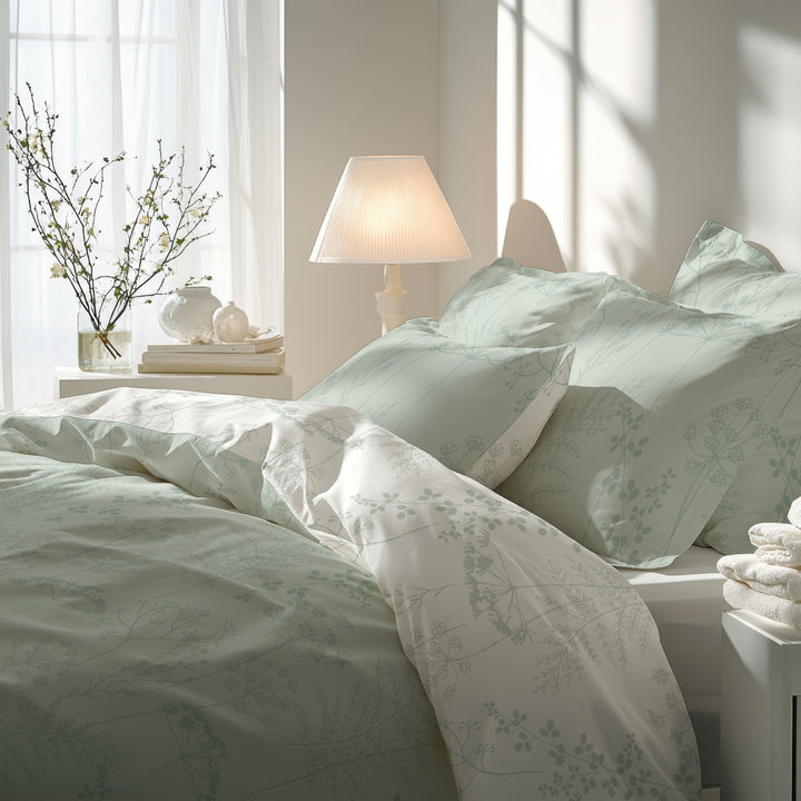 FLAUSCH FLANELL BETTWÄSCHE ISABEL SALBEI