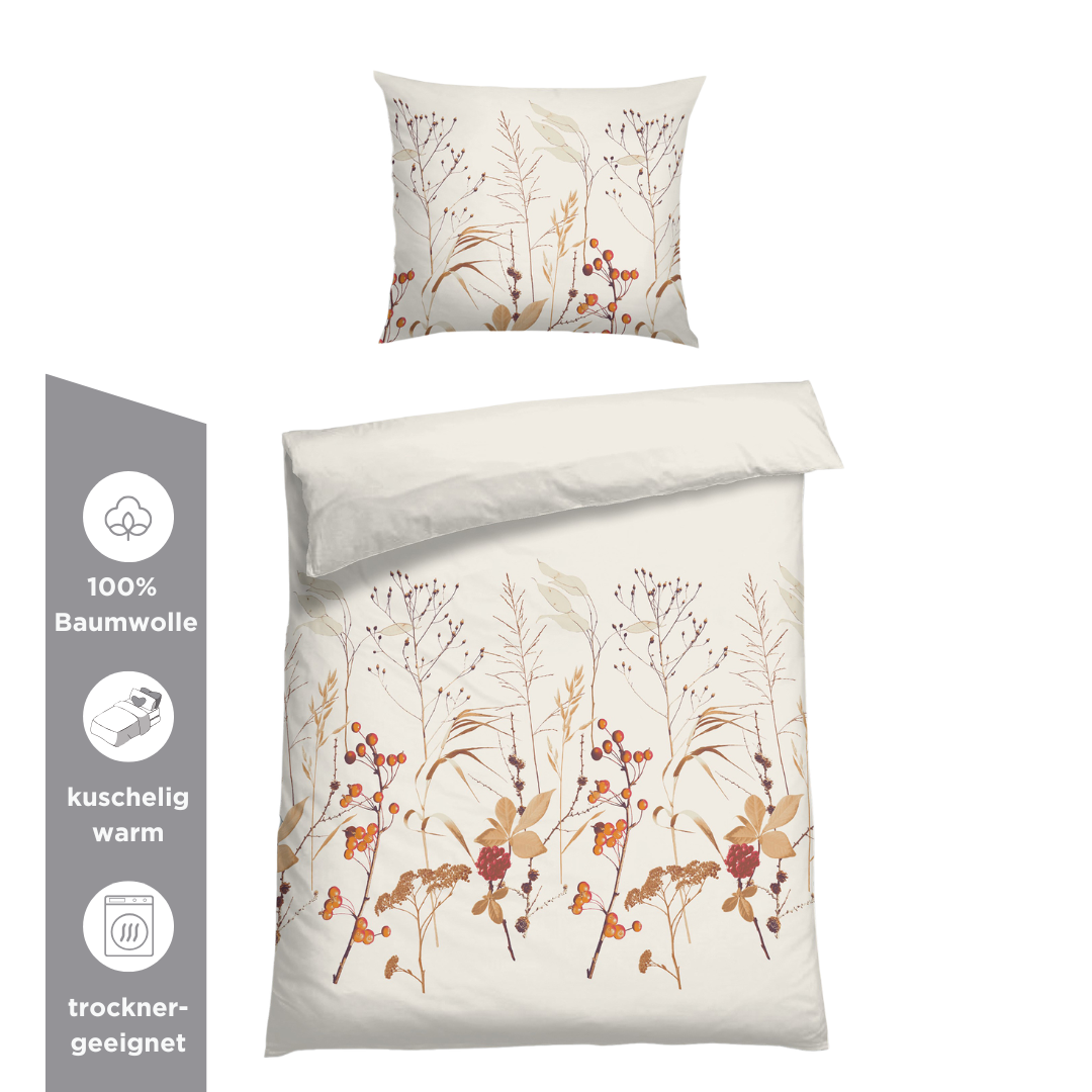 FLAUSCH FLANELL BETTWÄSCHE KELIN BEIGE