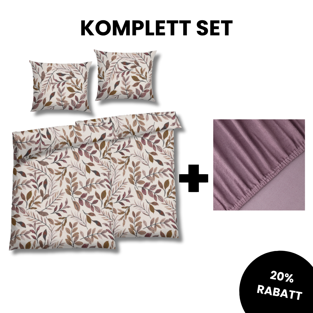 FLAUSCH FLANELL KIERY BEIGE KOMPLETT SET