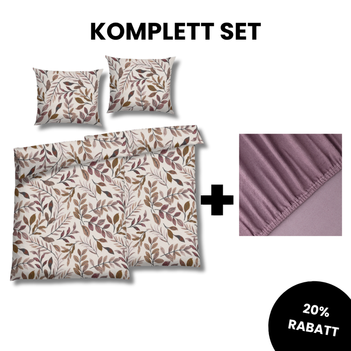 FLAUSCH FLANELL KIERY BEIGE KOMPLETT SET