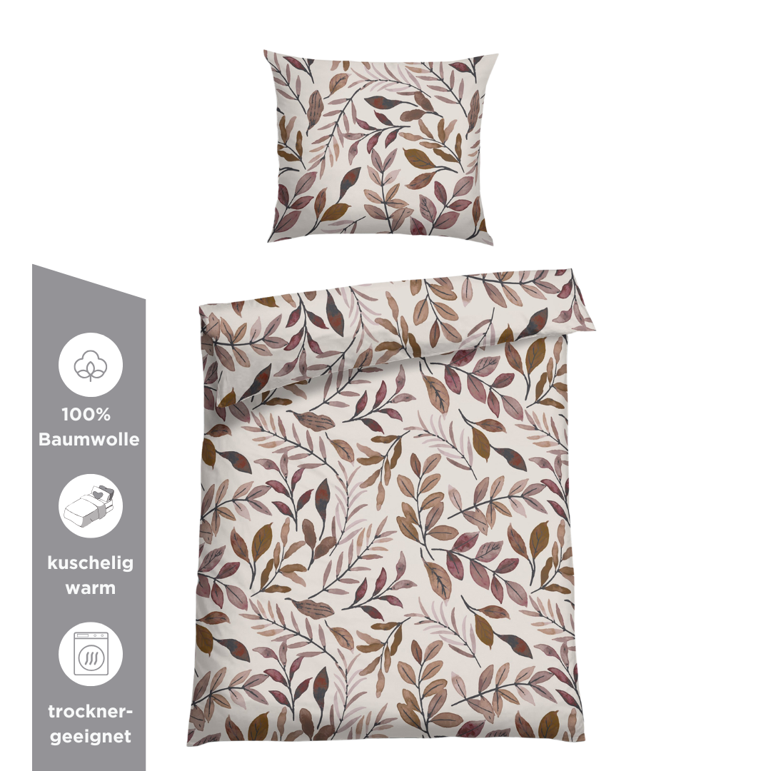 FLAUSCH FLANELL BETTWÄSCHE KIERY BEIGE