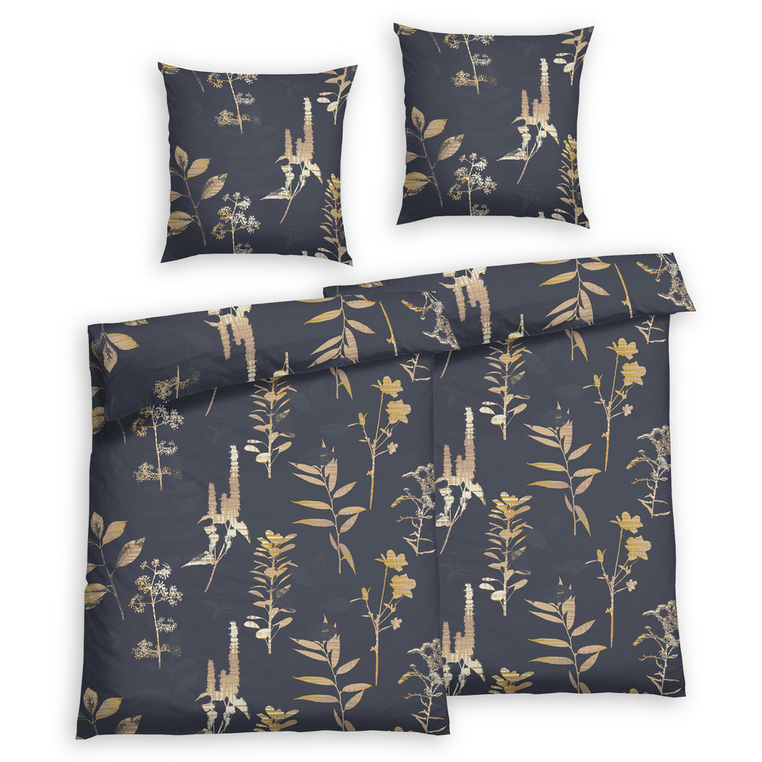 EDEL SATIN BETTWÄSCHE-SET KIRAN INDIGO
